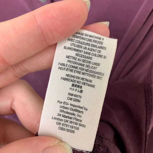 We the Free Free People hi-low purple collared oversized long sleeve top S - Picture 6 of 10